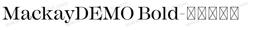 MackayDEMO Bold字体转换